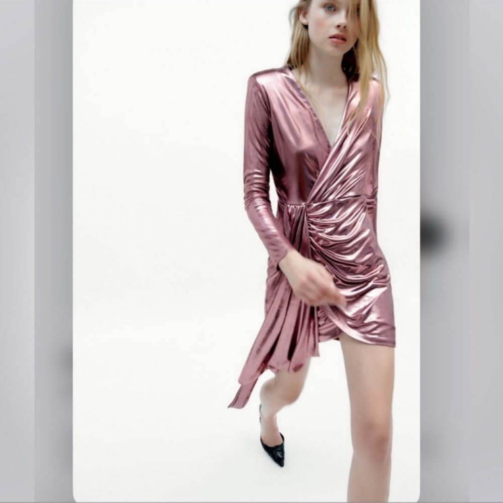 Zara short dress with ruching